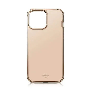 Itskins Hybrid Glass iPhone 13 Pro Cover - Gold - Tashqila Itskins Hybrid Glass iPhone 13 Pro Cover - Gold - Tashqila